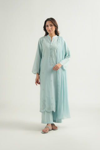3 Piece Cotton Rip Stop Embroidered Suit (CP0483)