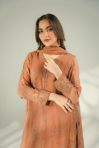 3 Piece Chiffon Embroidered (FL0206)