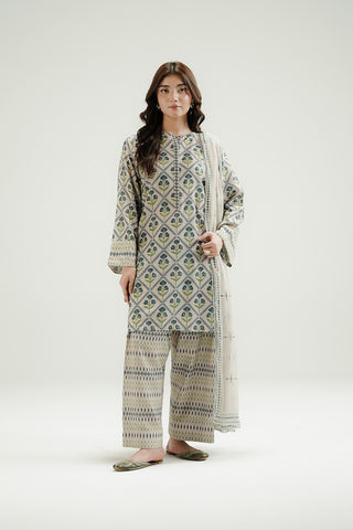 3 Piece Printed Lawn Karandi Printed Suit (CP0566)