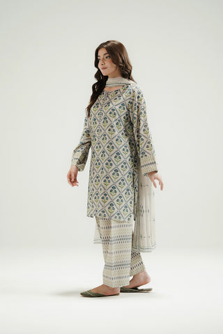 3 Piece Printed Lawn Karandi Printed Suit (CP0566)