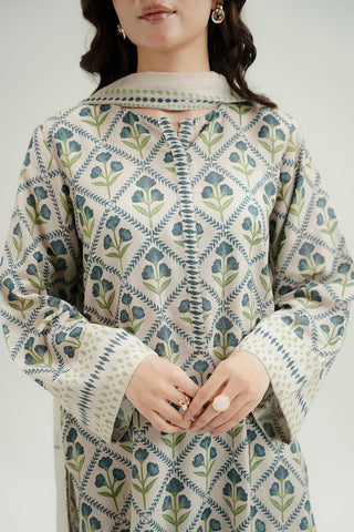 3 Piece Printed Lawn Karandi Printed Suit (CP0566)