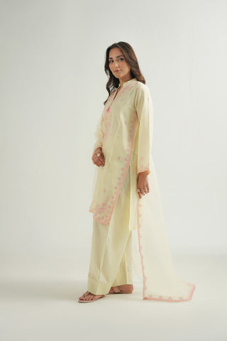 3 Piece Cotton Rip Stop Embroidered Suit (CP0464)