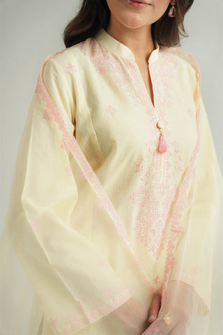 3 Piece Cotton Rip Stop Embroidered Suit (CP0464)