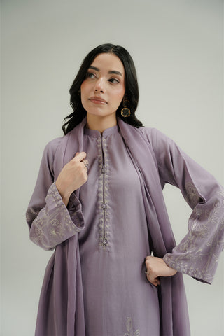3 Piece Lawn Karandi Embroidered Suit (CP0569)
