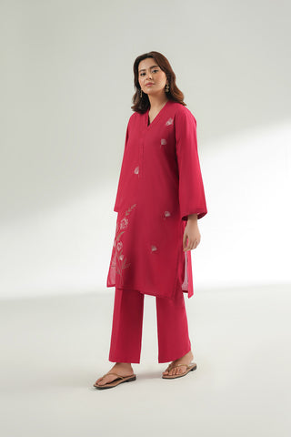 2 Piece Cotton Rip Stop Embroidered Suit (CS0566)
