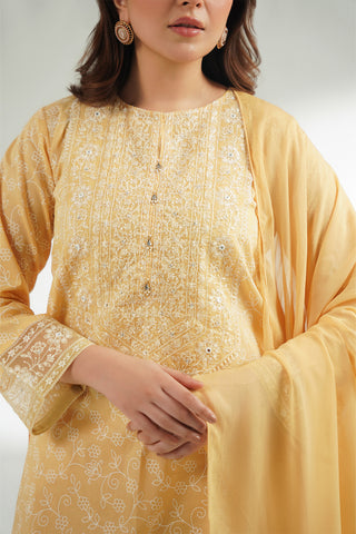3 Piece Printed Lawn Embroidered Suit (CS0573)
