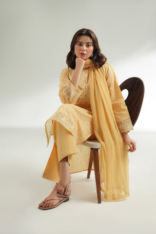 3 Piece Printed Lawn Embroidered Suit (CS0573)