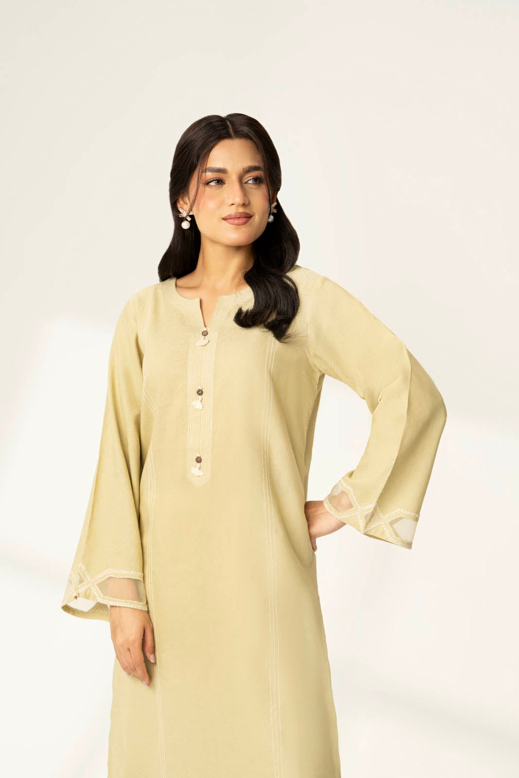 1 Piece Cotton Karandi Solid Shirt (HB1259)