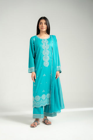 3 Piece Lawn Embroidered Suit (CS0523)