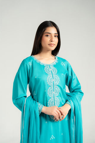 3 Piece Lawn Embroidered Suit (CS0523)