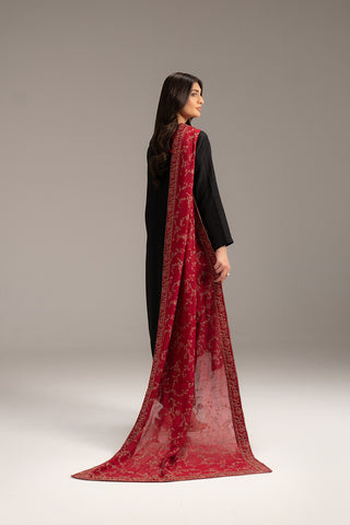 1 Piece Khadi Net Embroidered Shawls (FH0012)