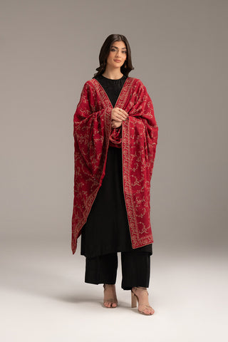 1 Piece Khadi Net Embroidered Shawls (FH0012)