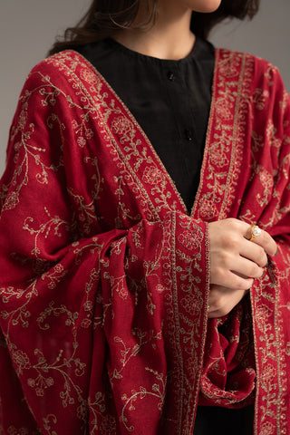1 Piece Khadi Net Embroidered Shawls (FH0012)