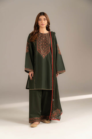 3 Piece Lawn Embroidered Suit (CS0490)