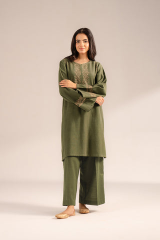 2 Piece Slub Khaddar Embroidered Suit (CP0288)