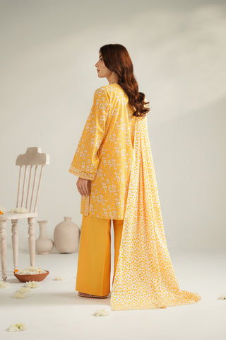 3 Piece Printed Lawn Printed Unstitched Suit (UC0130)