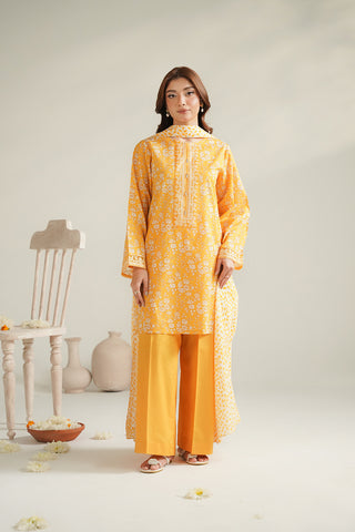 3 Piece Printed Lawn Printed Unstitched Suit (UC0130)
