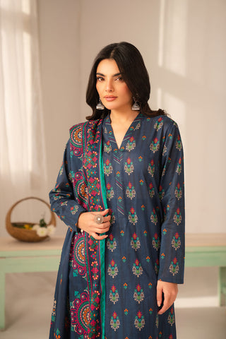 3 Piece Printed Lawn Printed Unstitched Suit (UC0120)