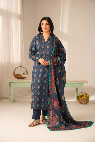 3 Piece Printed Lawn Printed Unstitched Suit (UC0120)