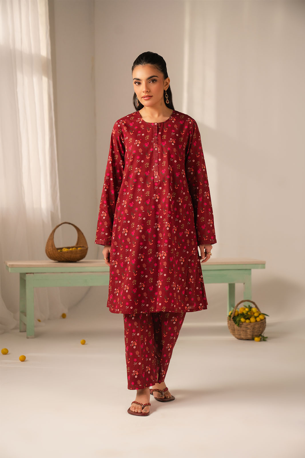 2 Piece Printed Lawn Printed Unstitched Suit (UC0125)