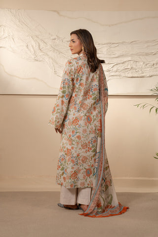 3 Piece Unstitched  Lawn Printed Suit (UC0041)