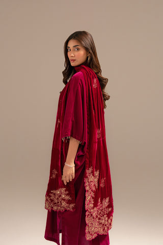 1 Piece Velvet Embroidered Suit (FT0008)