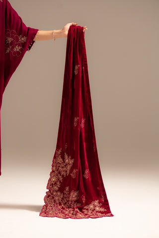 1 Piece Velvet Embroidered Suit (FT0008)