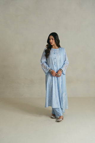 3 Piece Unstitched  Lawn Embroidered Suit (UC0042)