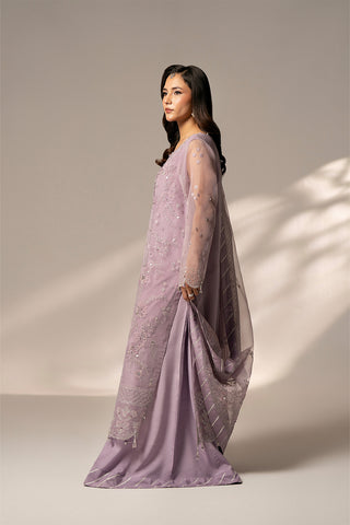 3 Piece Organza Embroidered Suit (FL0125)