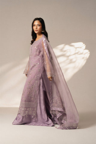 3 Piece Organza Embroidered Suit (FL0125)