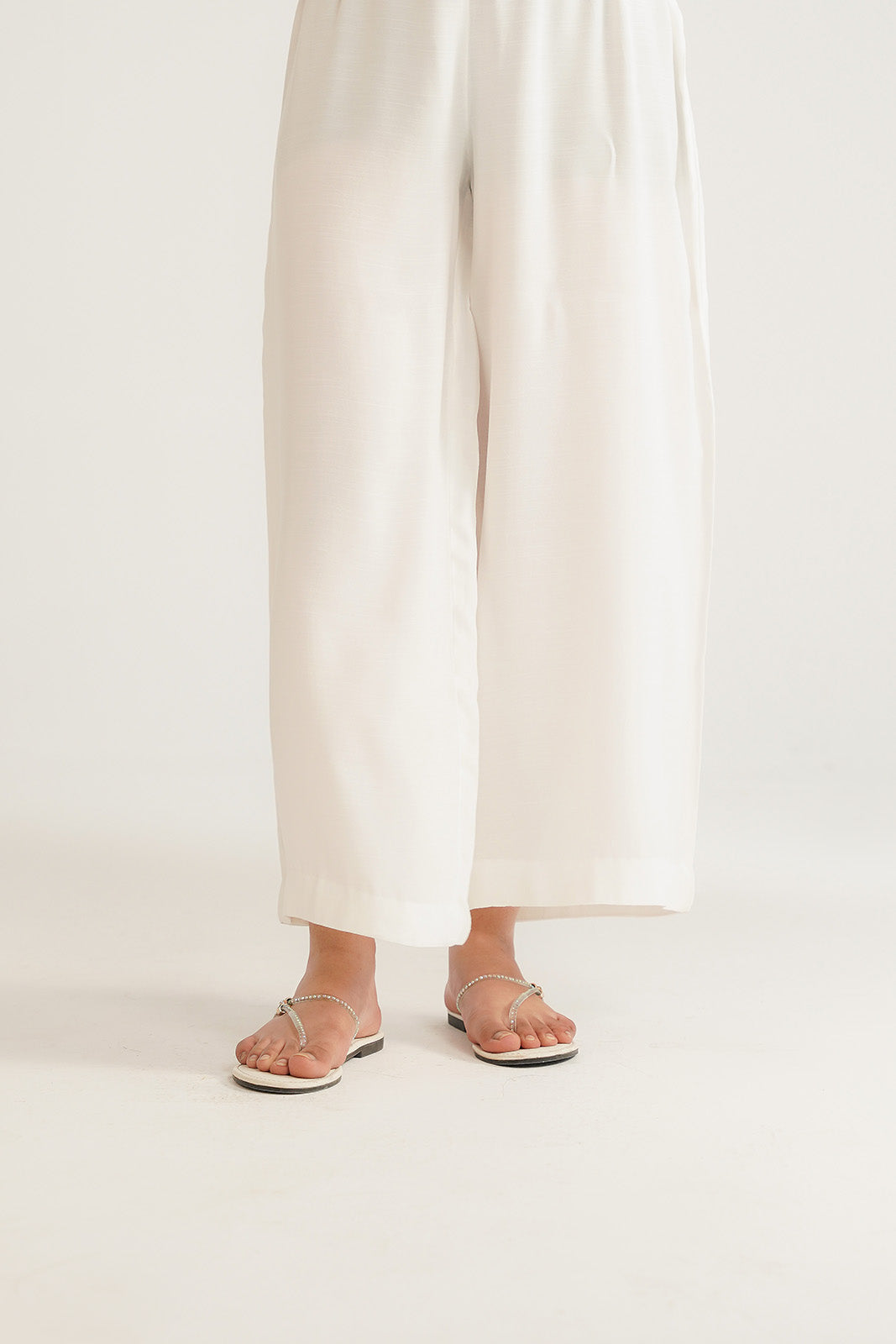 1 Piece Raw Silk Solid Culottes Bottoms (FA0010)