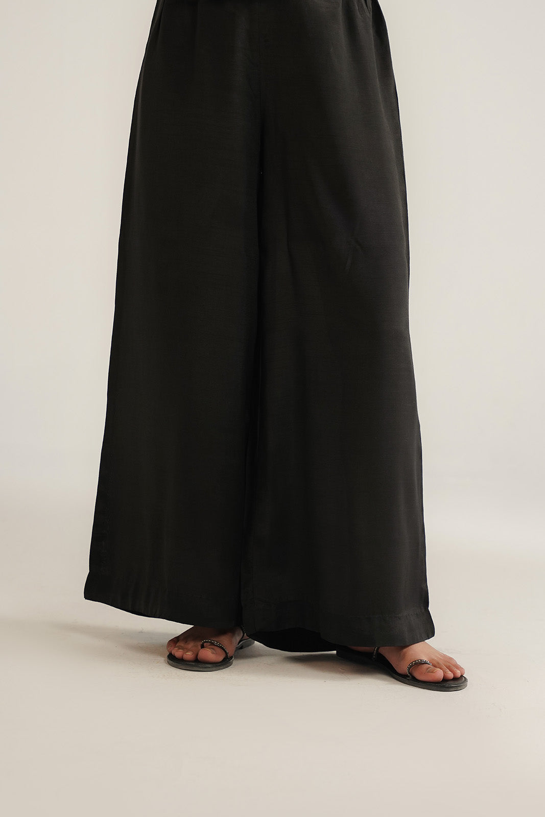 1 Piece Raw Silk Solid Wide Leg Bottoms (FA0011)
