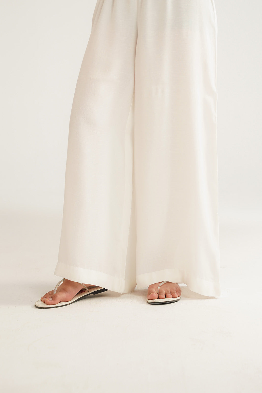 1 Piece Raw Silk Solid Wide Leg Bottoms (FA0012)