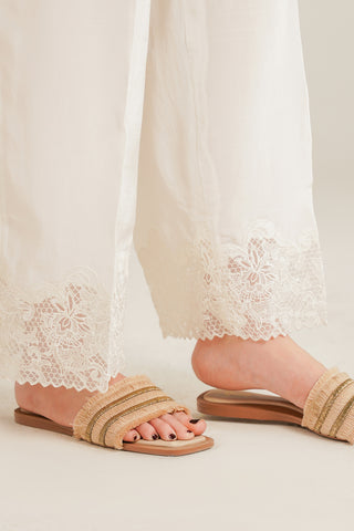 1 Piece Raw Slik Embroidered Bottom (FB0006)