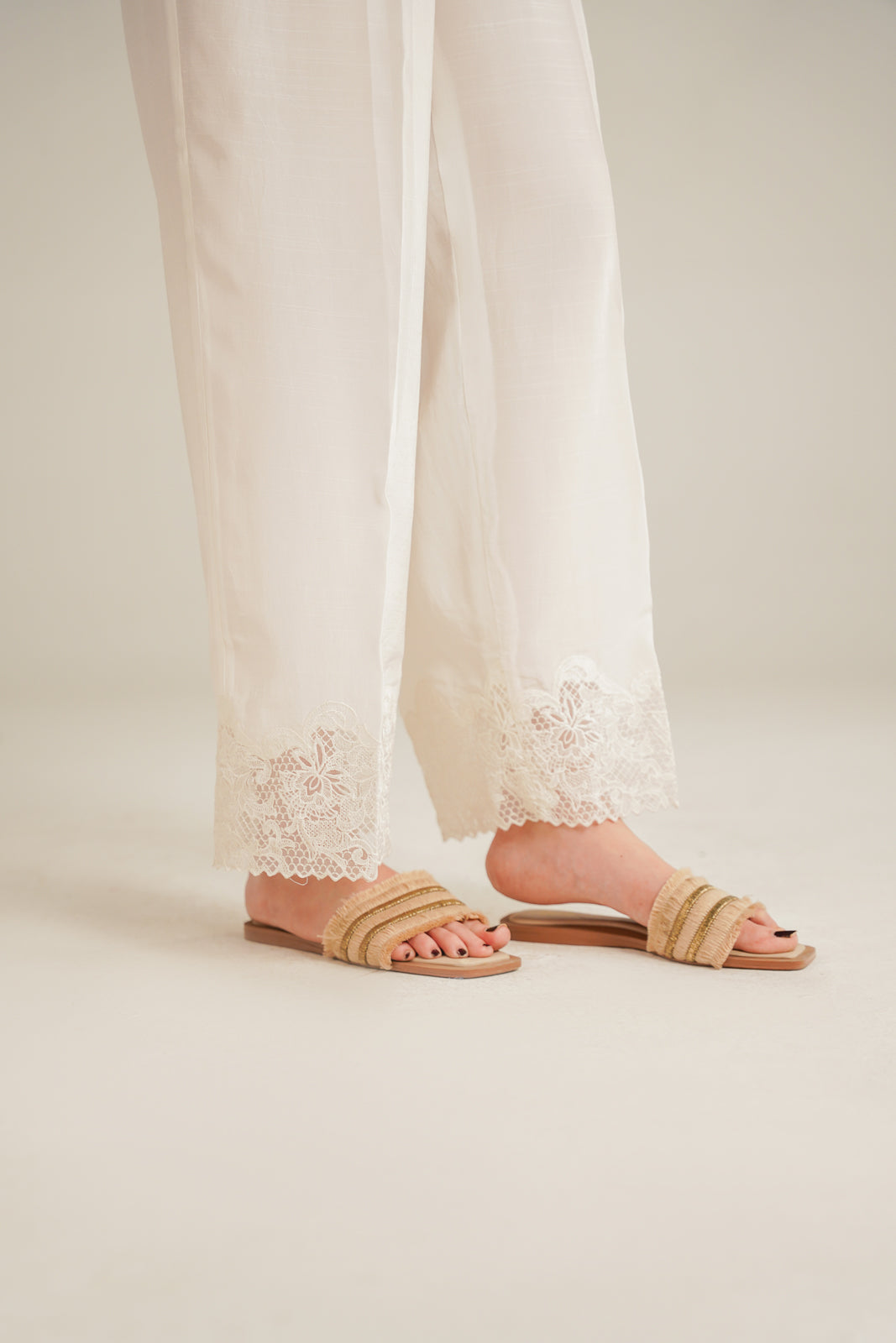 1 Piece Raw Slik Embroidered Bottom (FB0006)