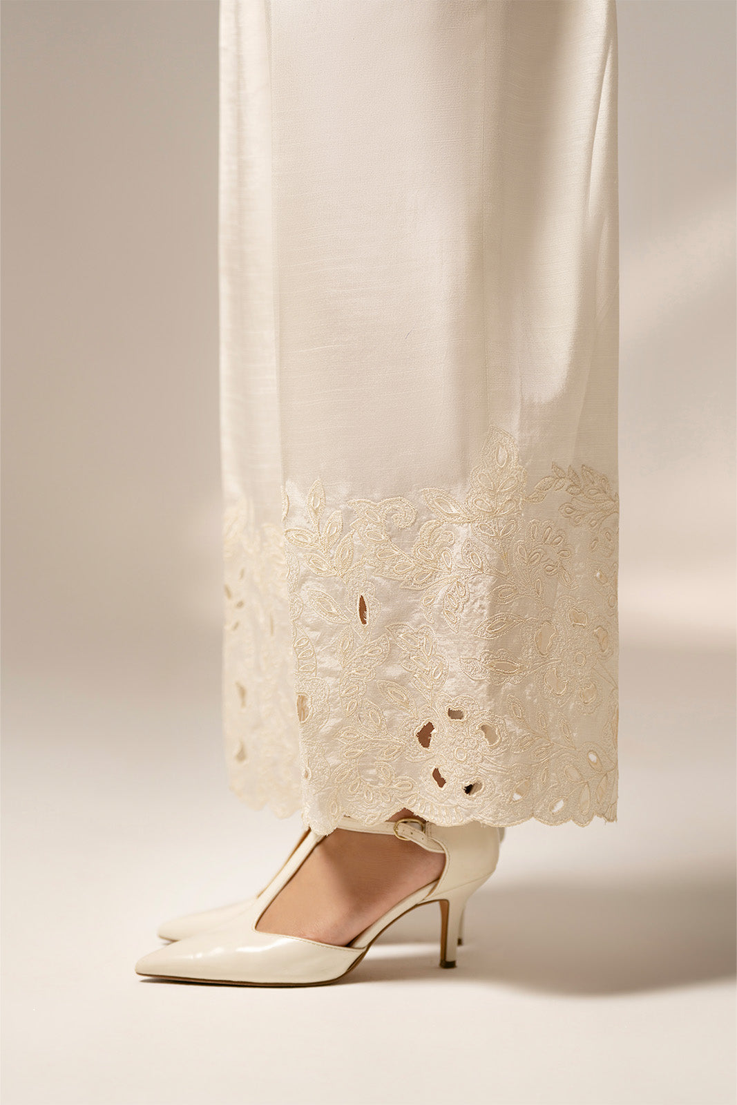 1 Piece Raw Silk Embroidered Bottom (FB0012)