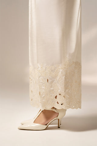 1 Piece Raw Silk Embroidered Bottom (FB0012)