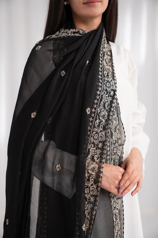 1 Piece Chiffon Embroidered Dupatta (FD0005)