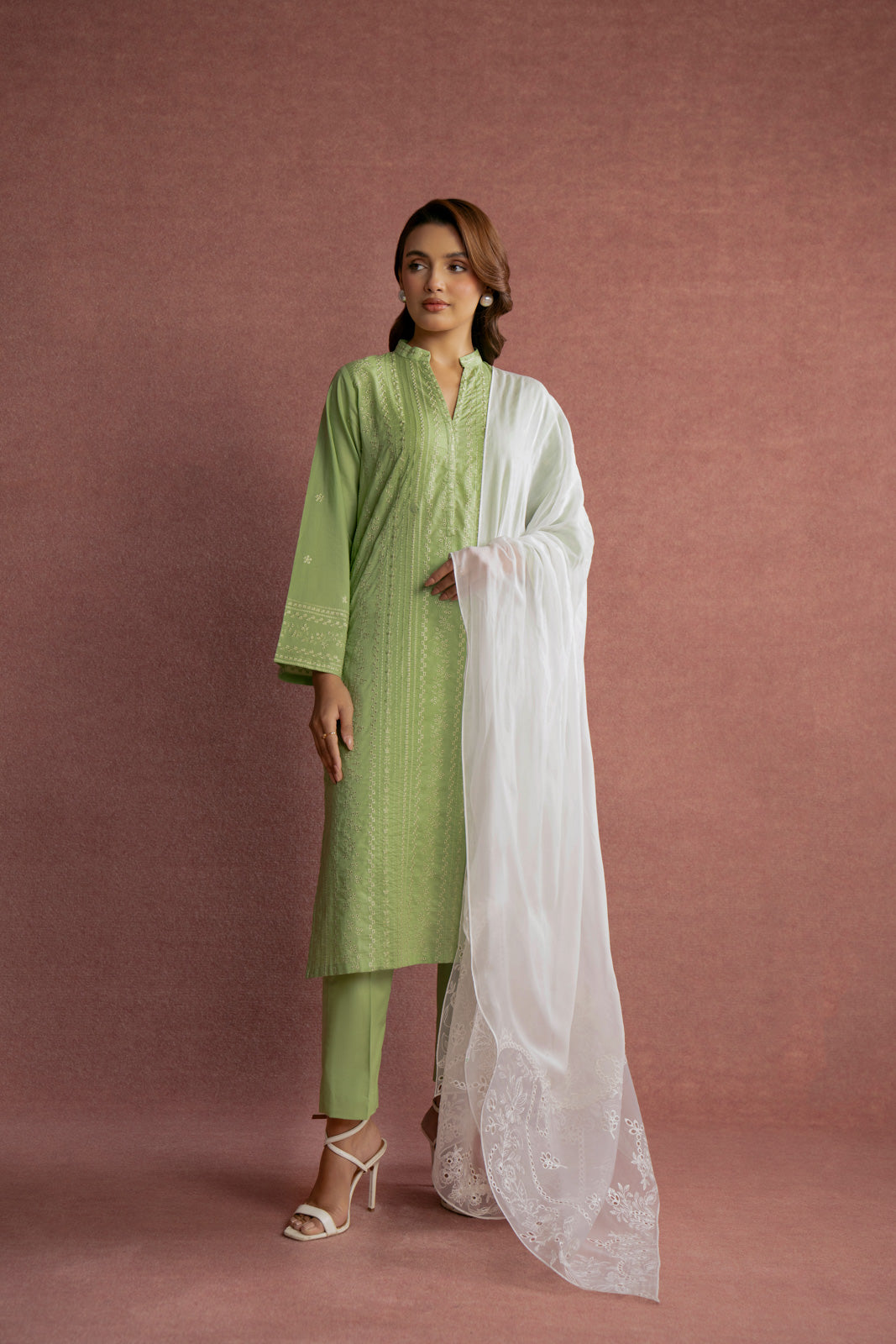 1 Piece Chiffon Embroidered Dupatta (FD0006)