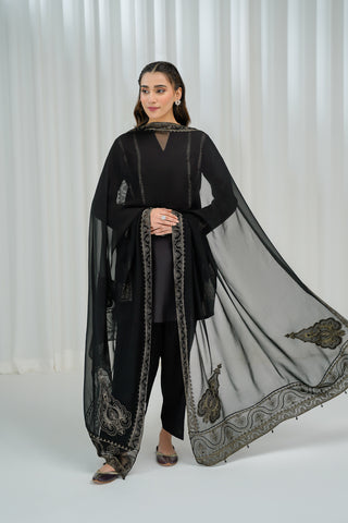 1 Piece Chiffon Embroidered Dupatta (FD0010)