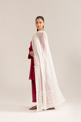 1 Piece Chiffon Embroidered Dupatta (FD0012)