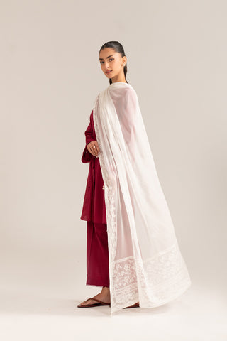 1 Piece Chiffon Embroidered Dupatta (FD0012)