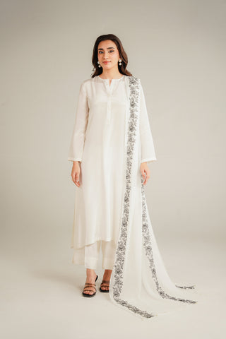 1 Piece Chiffon Embroidered Dupatta (FD0027)
