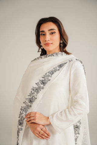 1 Piece Chiffon Embroidered Dupatta (FD0027)