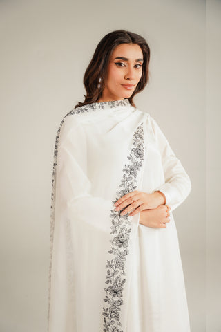1 Piece Chiffon Embroidered Dupatta (FD0027)