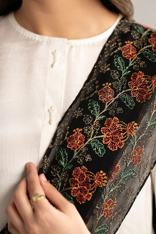 1 Piece Chiffon Embroidered Dupatta (FD0029)