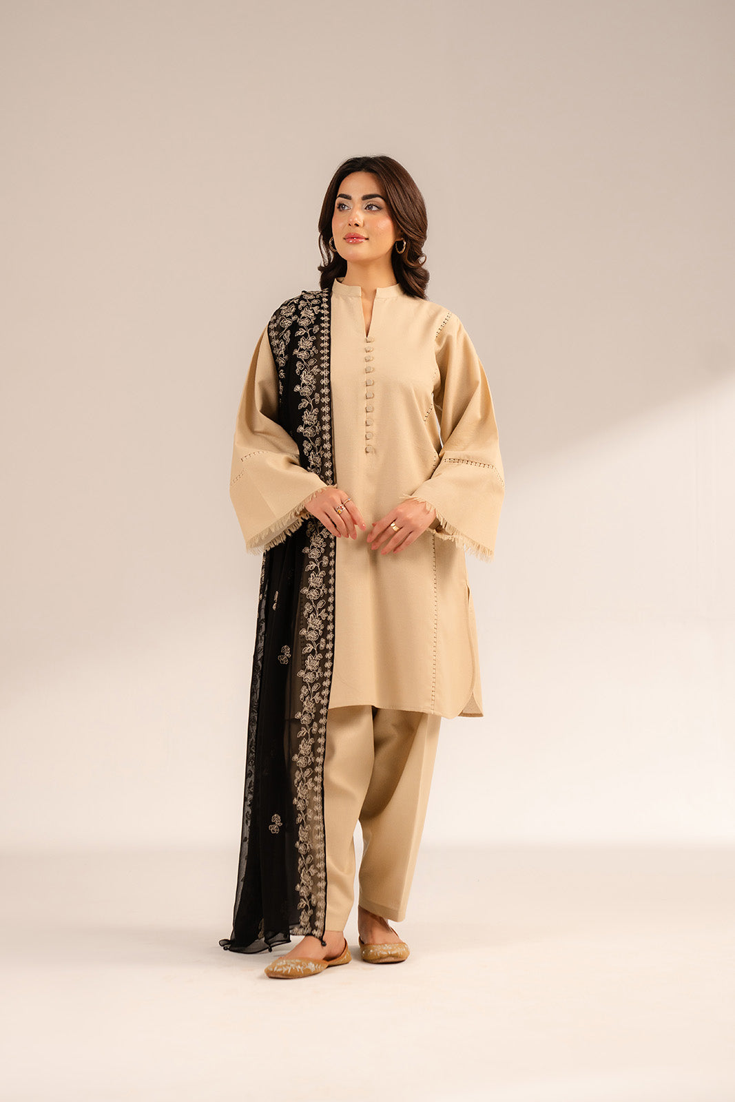 1 Piece Chiffon Embroidered (FD0061)