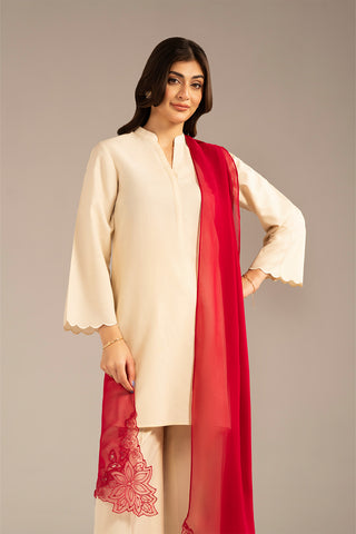 1 Piece Chiffon Embroidered Dupattas/Stoles (FD0068)