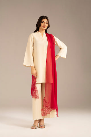 1 Piece Chiffon Embroidered Dupattas/Stoles (FD0068)