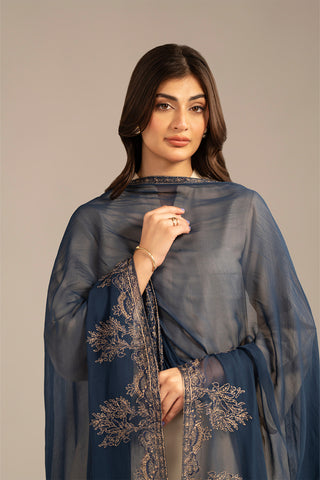 1 Piece Chiffon Embroidered Dupatta (FD0075)